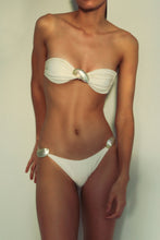 Load image into Gallery viewer, Triangle With Fixed Strap Organic Sea Shell Bikini Bottom - Off-White