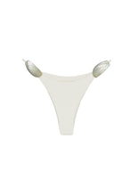 Load image into Gallery viewer, Triangle With Fixed Strap Organic Sea Shell Bikini Bottom - Off-White