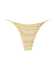 Load image into Gallery viewer, Triangle With Fixed Strap Bikini Bottom - Yellow Stripes