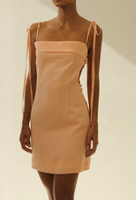 Load image into Gallery viewer, Short Lunar Cutout Dress - Peach Linen