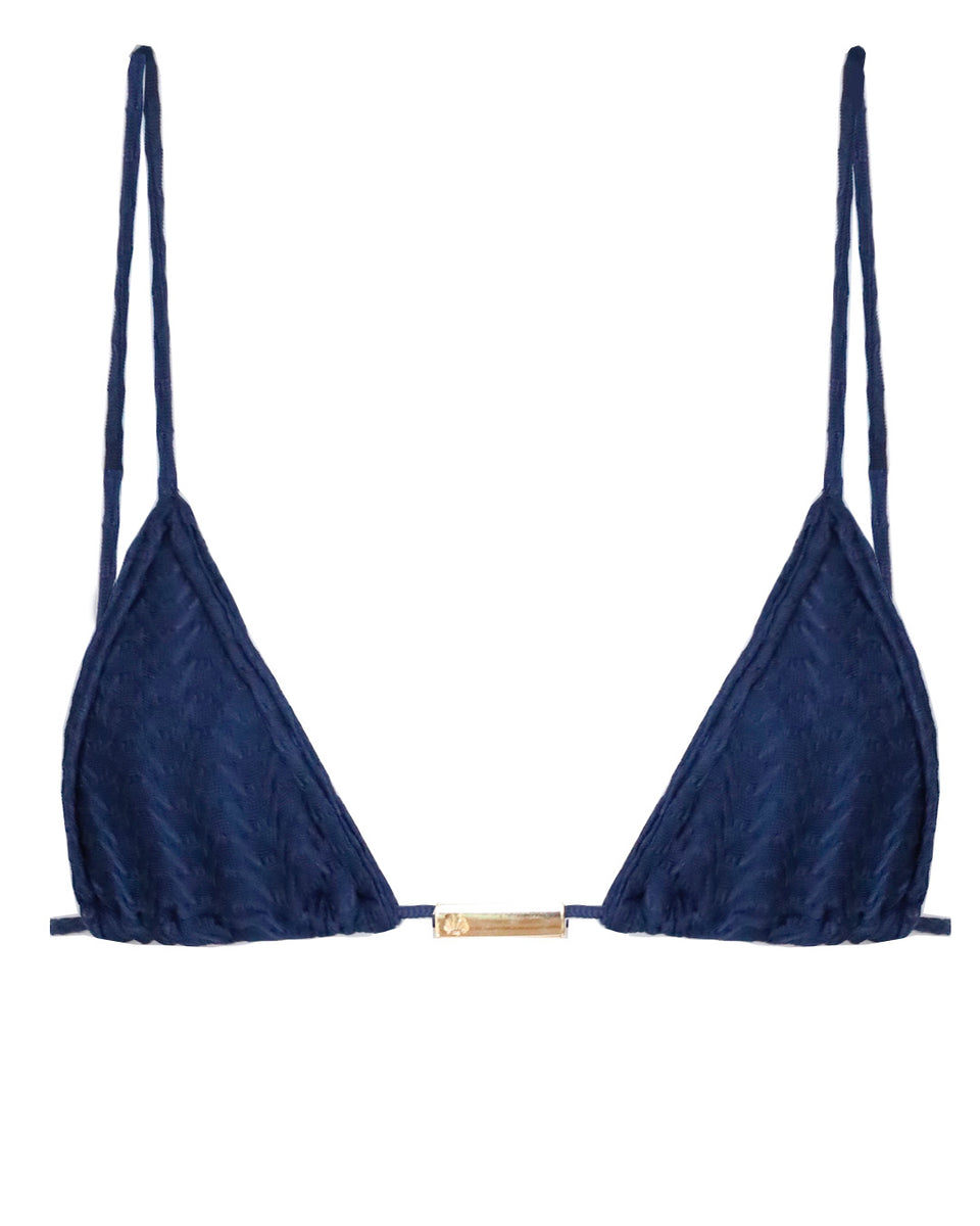 Thomas Detail Triangle Top - Navy Blue – Ostra Internacional