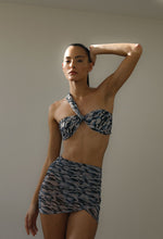 Load image into Gallery viewer, One-side Band Bikini top - Print Grey