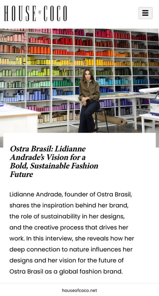 Ostra Brasil: Lidianne Andrade’s Vision for a Bold, Sustainable Fashion Future