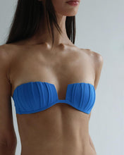 Load image into Gallery viewer, TQC with Pleated Detail Bikini Top - Klein Blue