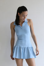 Load image into Gallery viewer, Ruched Polo Dress with Separate Shorts - Light Blue