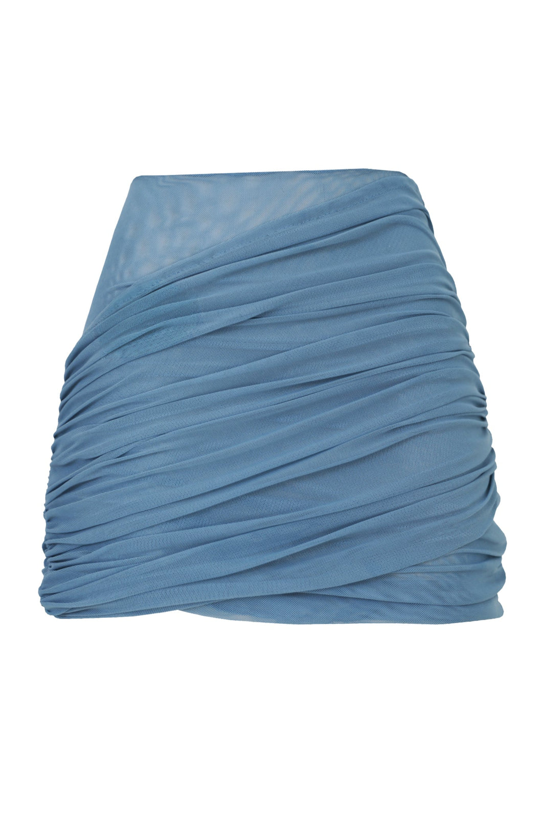 Mini Skirt with Ruffles Bottom - Blue Tulle