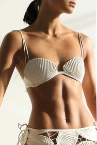 Shell Bikini Top Lateral Maxi - Off-White