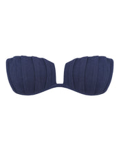 Load image into Gallery viewer, TQC with Pleated Detail Bikini Top - Navy Crepe