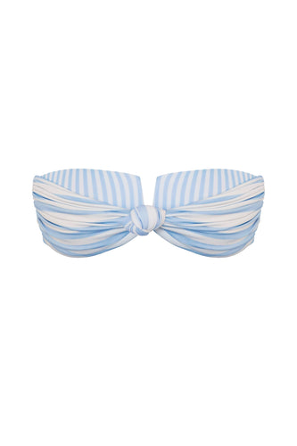 TQC Square Bikini Top -  Blue Stripes