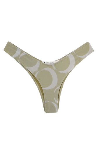 Hang Glider Bikini Bottom - Green Background Ring Print