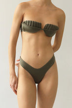 Load image into Gallery viewer, Bias Nervura Structured TQC Bikini Top - Military Green