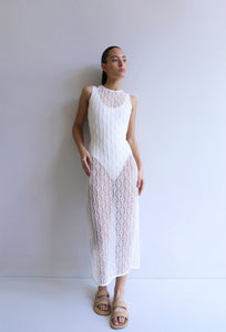 Top Straight Crochet Cutouts - Off-White