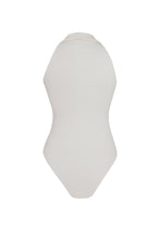 Load image into Gallery viewer, Maxi Neck Zipper Bodysuit - Ribbed Off-White