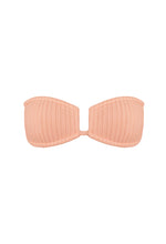 Load image into Gallery viewer, Nervura Square Half Cup Bikini Top - Peach