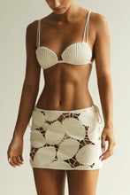 Load image into Gallery viewer, PRE-SALE Embroidered Shell Mini Skirt  Bottom - Off-White