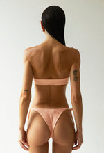 Load image into Gallery viewer, Pleated straight Bikini Top - Peach