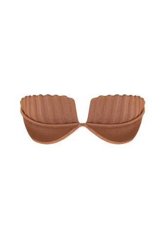 Bias Nervura Structured TQC Bikini Top - Almond