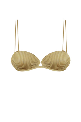 Shell Bikini Top - Old Gold