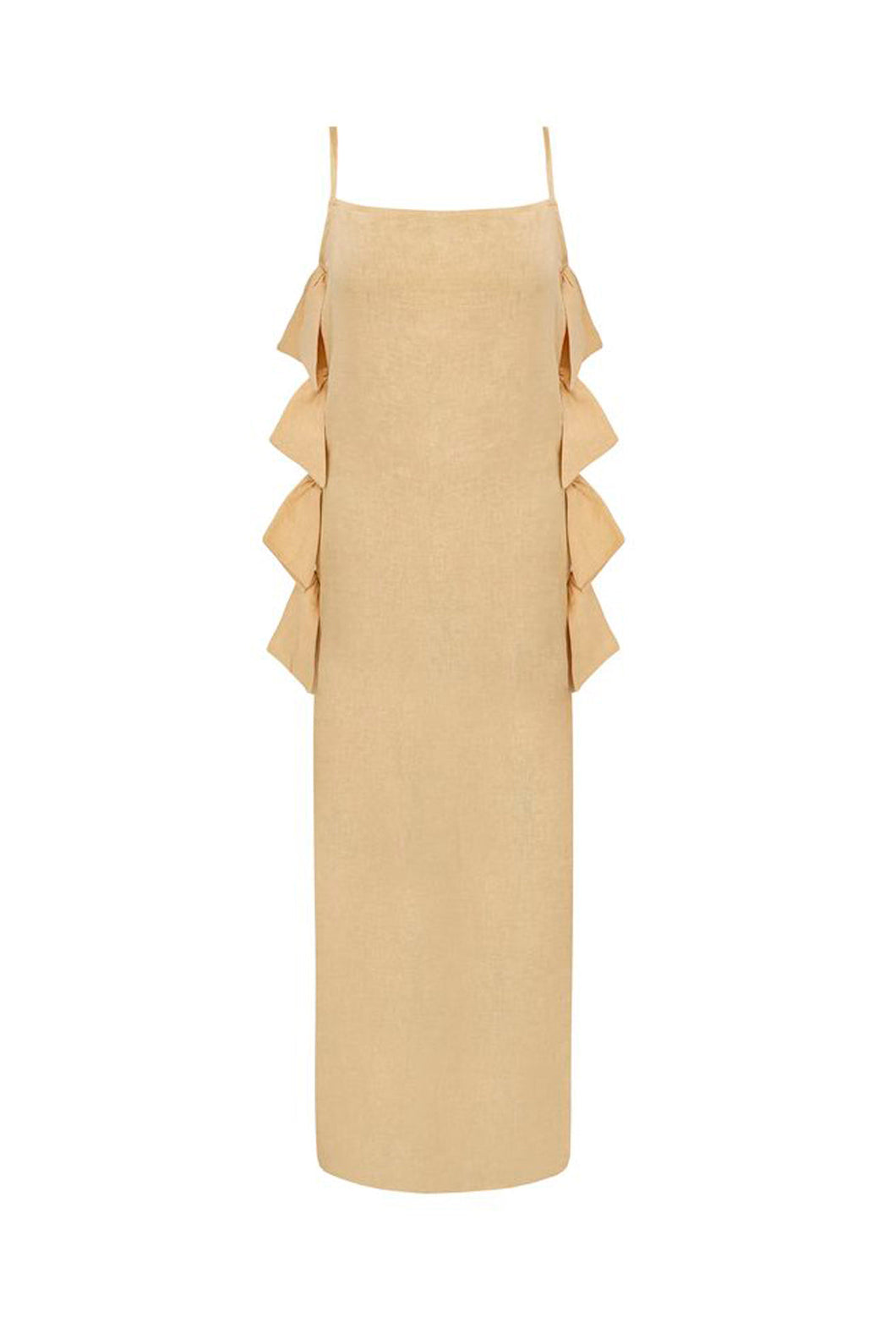 Long Beach Cover Up Lateral Bows - Linen Nuts