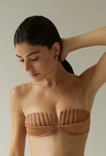 Load image into Gallery viewer, Bias Nervura Structured TQC Bikini Top - Almond