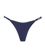 Load image into Gallery viewer, Triangle With Fixed Strap Bikini Bottom - Navy Blue Crepe