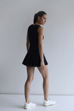 Load image into Gallery viewer, Pleated Dress with Separate Shorts - Navy Blue Piquet