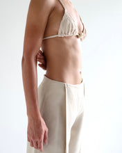 Load image into Gallery viewer, Pleated Pants Bottom - Natural Linen