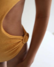 Load image into Gallery viewer, Throught slit TQC swimsuit  - Mango Crepe