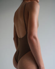 Load image into Gallery viewer, V Neck Loop One Piece - Brown Crepe
