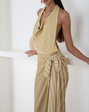 Load image into Gallery viewer, Draped High Neck Bodysuit Top - Mineral Gold