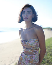 Load image into Gallery viewer, Cut-Out One Piece - Vintage Floral Crepe