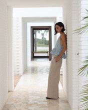 Load image into Gallery viewer, Pleated Pocket Pants Bottom  - Natural Denim