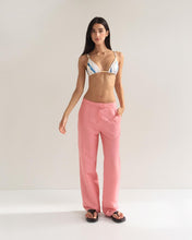 Load image into Gallery viewer, Low Waist Straight Pants Bottom - Salmon Linen