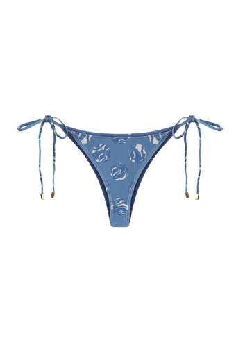 Triangle Bikini Bottom - Blue Poa