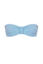 Load image into Gallery viewer, Pleated Straight Bikini Top - Light Blue