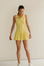 Load image into Gallery viewer, Ruched Polo Dress with Separate Shorts - Yellow