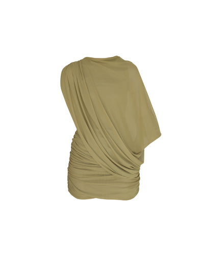 Ruffled cover Dress- Olive Green