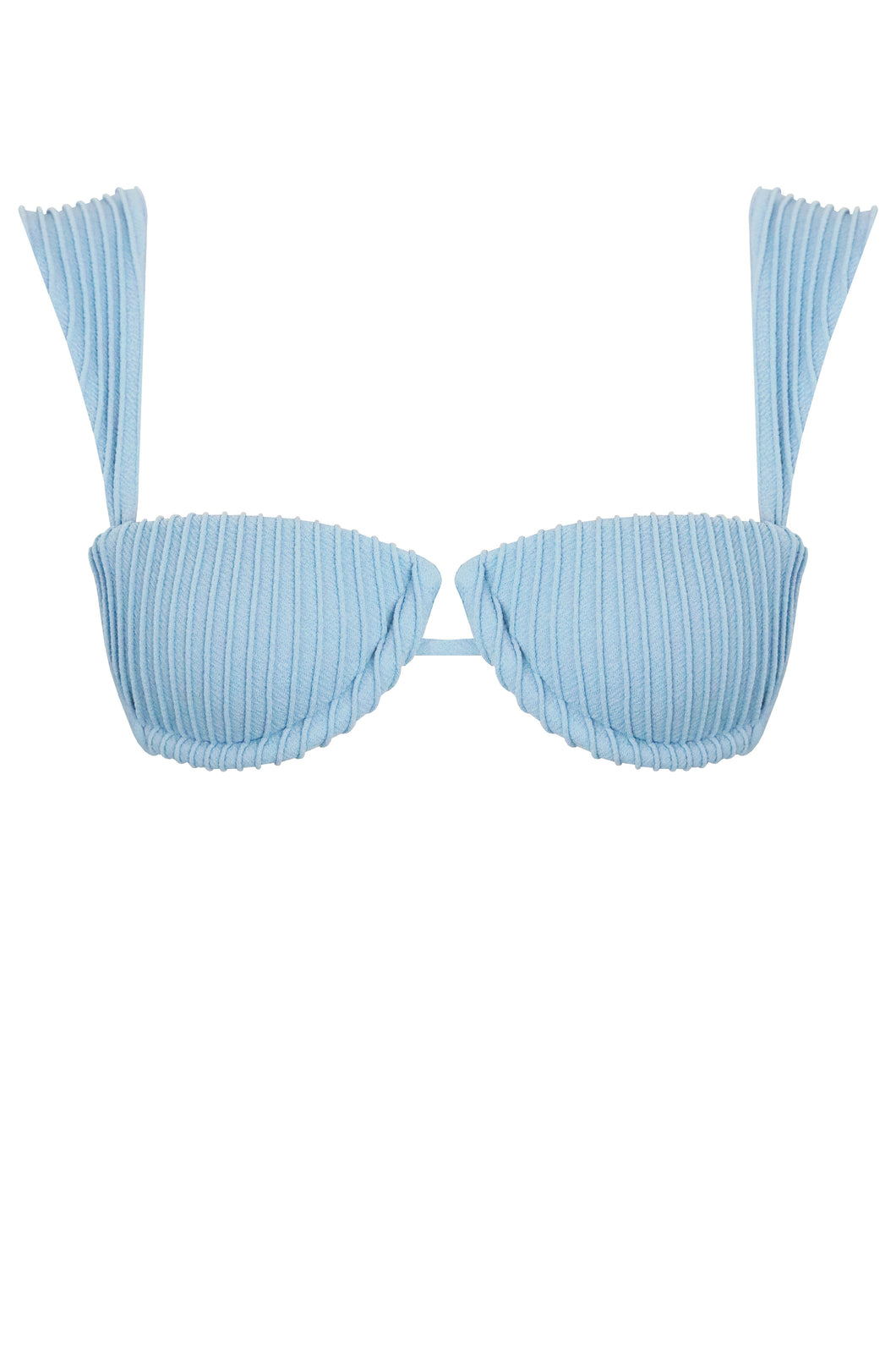 Nervura Structured Bikini Top - Light Blue