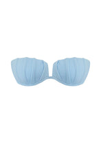 Load image into Gallery viewer, TQC Pleated Detail  Bikini Top - Light Blue