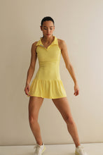 Load image into Gallery viewer, Ruched Polo Dress with Separate Shorts - Yellow