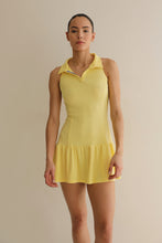 Load image into Gallery viewer, Ruched Polo Dress with Separate Shorts - Yellow