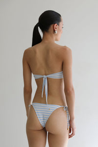 TQC Square Bikini Top -  Blue Stripes