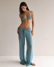 Load image into Gallery viewer, Ribbed Triangle Bikini Top - Turquoise Blue