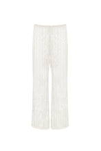 Load image into Gallery viewer, Crochet Low Waist Straight Pants - Off-White