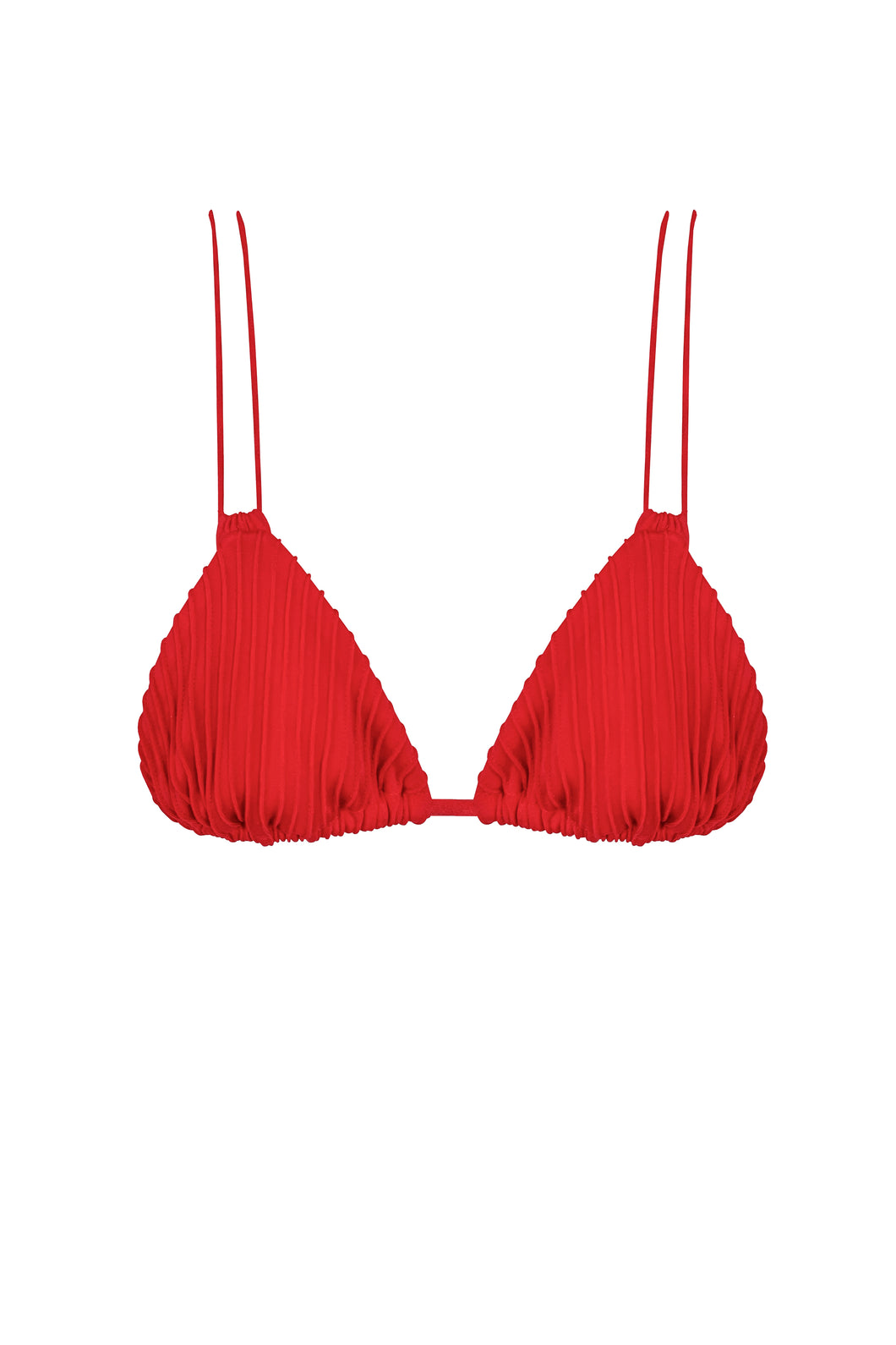 Nervura Triangle Bikini Top - Red