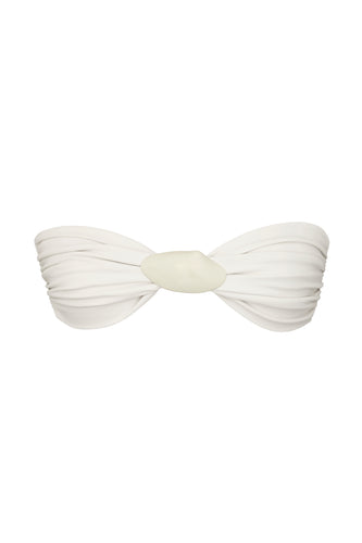 Shell Straight Bikini Top - Off-White