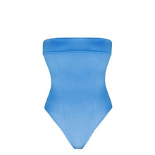 Load image into Gallery viewer, Strapless One Piece Swimsuit - Celest Blue