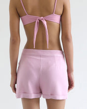 Load image into Gallery viewer, Straight Mini Shorts Bottom - Textured Dusty Rose