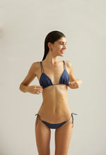 Load image into Gallery viewer, Triangle Cutouts Bikini Top - Petroleum Blue