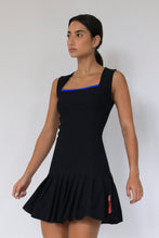 Load image into Gallery viewer, Pleated Dress with Separate Shorts - Black Piquet